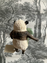 Laden Sie das Bild in den Galerie-Viewer, Spun Cotton Christmas Ornament Panda Bear with Star