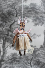Laden Sie das Bild in den Galerie-Viewer, Spun Cotton Christmas Ornament Deer Girl "Memories"