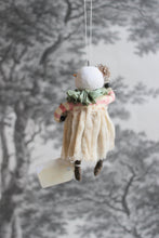 Laden Sie das Bild in den Galerie-Viewer, Spun Cotton Winter Ornament Snowfolk Girl "Jingle"