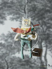 Laden Sie das Bild in den Galerie-Viewer, Spun Cotton Ornament Fox with Duck Pull Toy