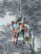 Laden Sie das Bild in den Galerie-Viewer, Spun Cotton Ornament Mouse with Butterfly Pull Toy