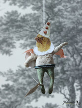 Laden Sie das Bild in den Galerie-Viewer, Spun Cotton Ornament Spring Chick "Egg Hunting"