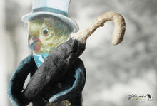 Laden Sie das Bild in den Galerie-Viewer, Spun Cotton Ornament Songbird Canary with Umbrella
