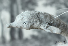 Laden Sie das Bild in den Galerie-Viewer, Dolphin with Glitter Spun Cotton Figurine