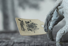 Laden Sie das Bild in den Galerie-Viewer, Hippo with Pink Ribbon Spun Cotton Figurine