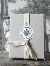 Laden Sie das Bild in den Galerie-Viewer, Spun Cotton Christmas Ornament  Jumping Hare with Blue Ribbon