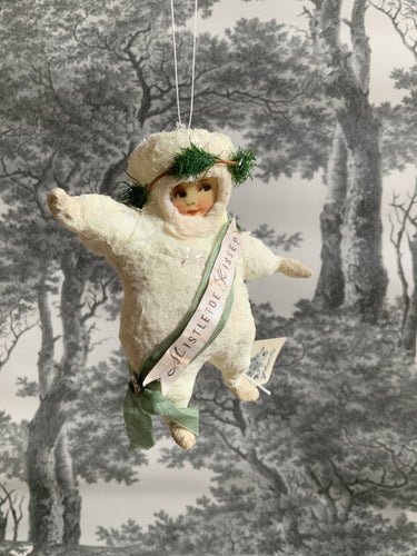 Spun Cotton Ornament Snowbaby 