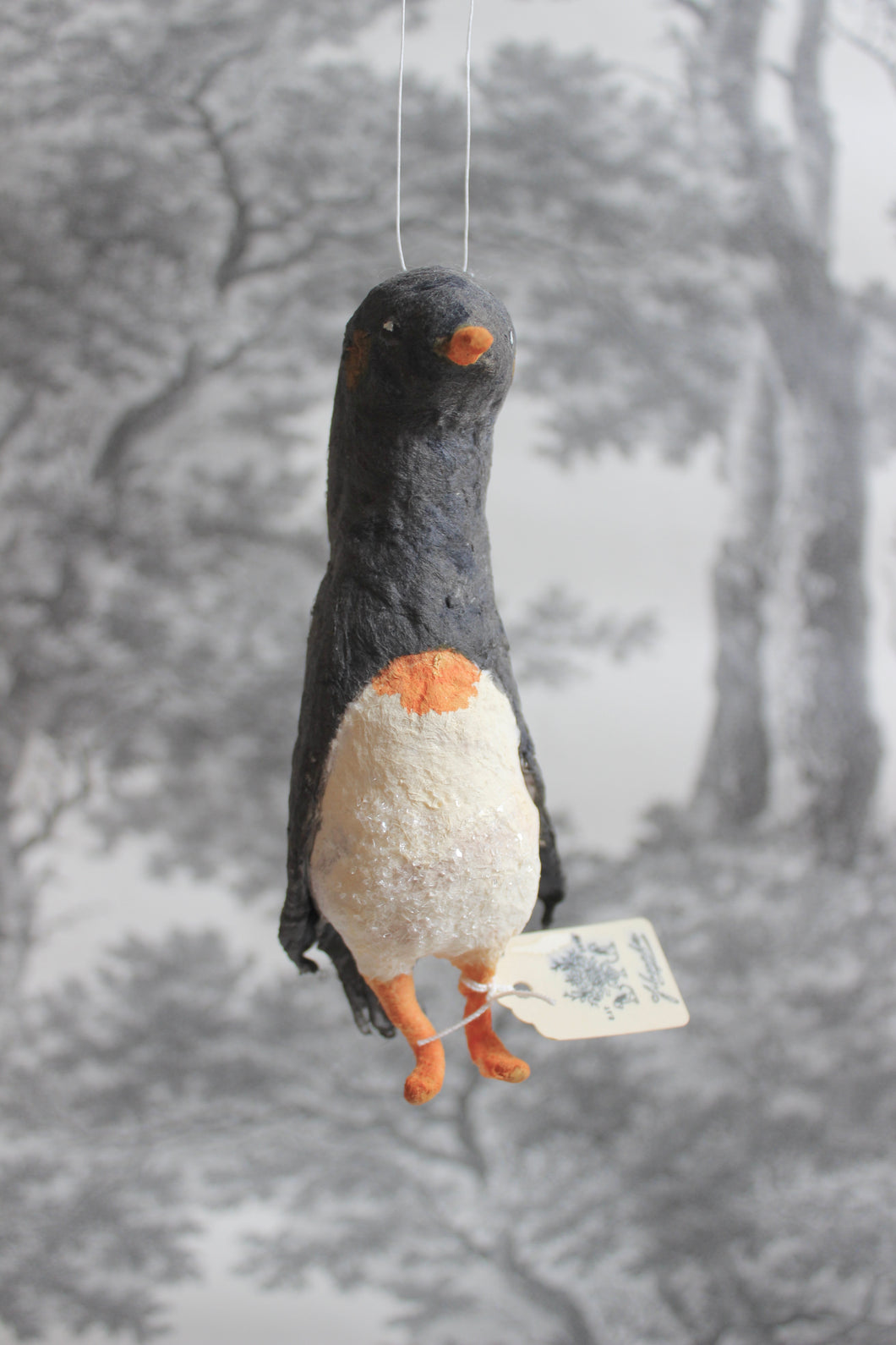Spun Cotton Christmas Ornament Pinguin