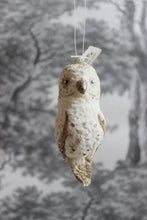 Laden Sie das Bild in den Galerie-Viewer, Spun Cotton Christmas Ornament Small Owl