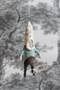 Spun Cotton Christmas Ornament Mr. Asparagus
