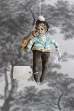 Laden Sie das Bild in den Galerie-Viewer, Spun Cotton Christmas Ornament Boy with Swan