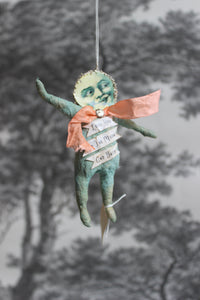 Spun Cotton Ornament Moon