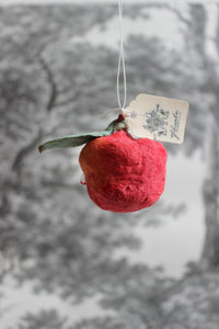 Spun Cotton Christmas Ornament Mini Apple