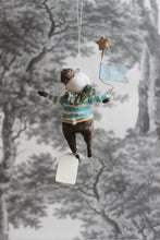 Laden Sie das Bild in den Galerie-Viewer, Spun Cotton Winter Ornament Snowfolk Boy &quot;Let It Snow&quot;