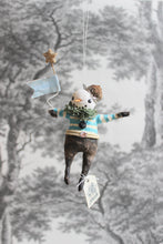 Laden Sie das Bild in den Galerie-Viewer, Spun Cotton Winter Ornament Snowfolk Boy &quot;Let It Snow&quot;