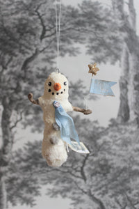 Spun Cotton Winter Ornament Snowman