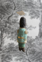 Laden Sie das Bild in den Galerie-Viewer, Spun Cotton Winter Ornament Mint Nutcracker