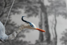 Laden Sie das Bild in den Galerie-Viewer, Spun Cotton Christmas Ornament Heron