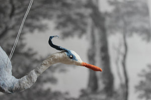 Spun Cotton Christmas Ornament Heron