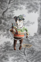 Laden Sie das Bild in den Galerie-Viewer, Spun Cotton Ornament Terrier Hunter with Pulltoy