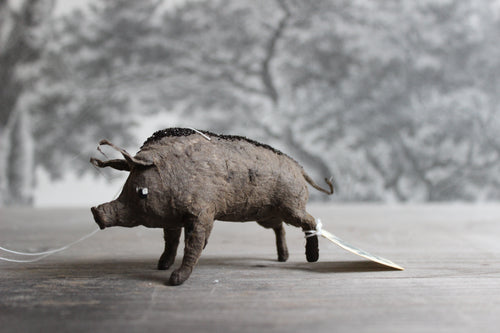 Spun Cotton Christmas Ornament Wild Boar