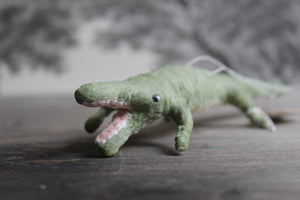 Spun Cotton Christmas Ornament Crocodile