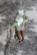 Laden Sie das Bild in den Galerie-Viewer, Spun Cotton Ornament Hunting Hare &quot;Into The Woods&quot;