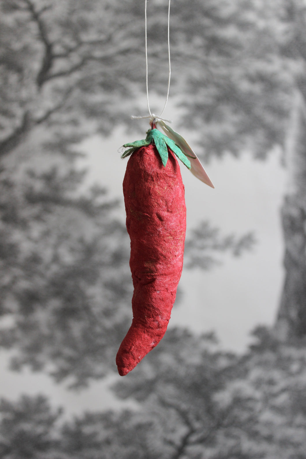 Spun Cotton Christmas Ornament Chili
