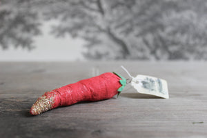 Spun Cotton Christmas Ornament Chili with Glitter