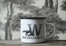 Laden Sie das Bild in den Galerie-Viewer, Campfire Mug &quot;Weimaraner&quot; Commission/Auftragsarbeit