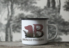 Laden Sie das Bild in den Galerie-Viewer, CUSTOMIZABLE Campfire Mug &quot;Bracco Italiano&quot;