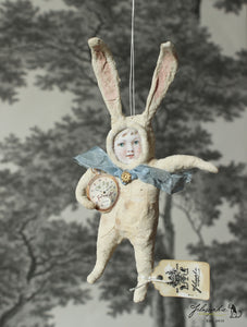 Spun Cotton Ornament White Rabbit with