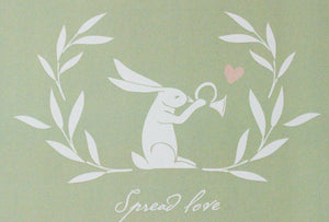 Post Card  "Spread Love" Bunny