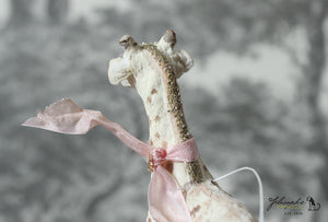 Spun Cotton Ornament Giraffe