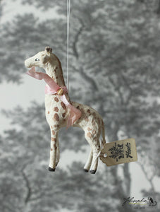 Spun Cotton Ornament Giraffe