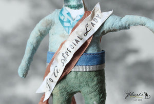 Spun Cotton Ornament Handsome Mr Duck