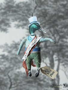 Spun Cotton Ornament Handsome Mr Duck