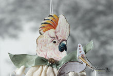 Laden Sie das Bild in den Galerie-Viewer, Spun Cotton Ornament Cockatoo Girl with Pelican Pull Toy