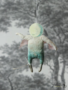 Spun Cotton Ornament Moon "Love"