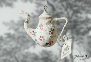 Spun Cotton Ornament Teapot "Teatime"