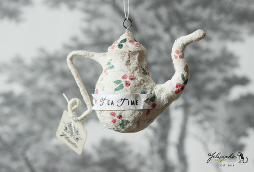 Spun Cotton Ornament Teapot 