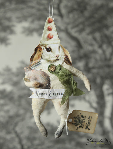 Spun Cotton Ornament Easter Bunny