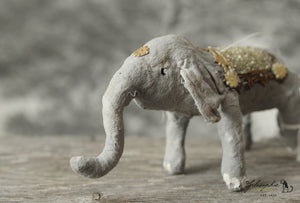 Spun Cotton Ornament Elephant
