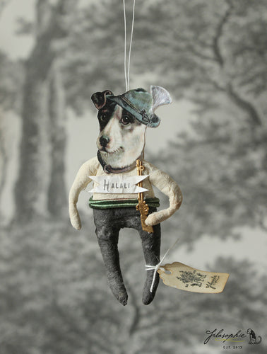 Spun Cotton Ornament Hunting Dog