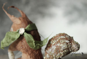 Spun Cotton Ornament Mini Squirrel