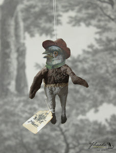 Spun Cotton Ornament Songbird Robin Wanderer
