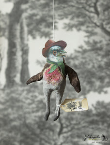 Spun Cotton Ornament Songbird Robin Wanderer