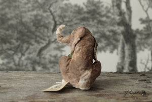 Spun Cotton Standing Figurine Sitting Hare Paw