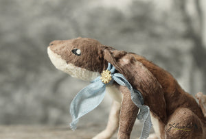 Spun Cotton Standing Figurine Sitting Hare (small)