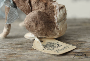 Spun Cotton Standing Figurine Sitting Hare (small)